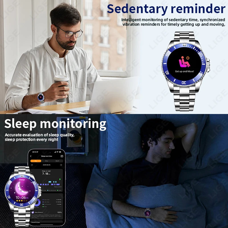 New LIGE Smart Watch Bluetooth Calling 1.27'' Screen Answer Call IP68 Waterproof Sports Digital Business Luxury watches for men Sbdc76e71e5d9430b9cb5702720cf5e18a Swag N Slay LTD