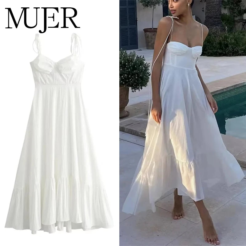 MUJER White Long Dresses For Women Ruffle Slip Corset Dress Woman Fashion Sleeveless Backless Summer Sexy Holiday Party Dresses Sbed32364d6ca49eea1335223c33cede0r Swag N Slay LTD