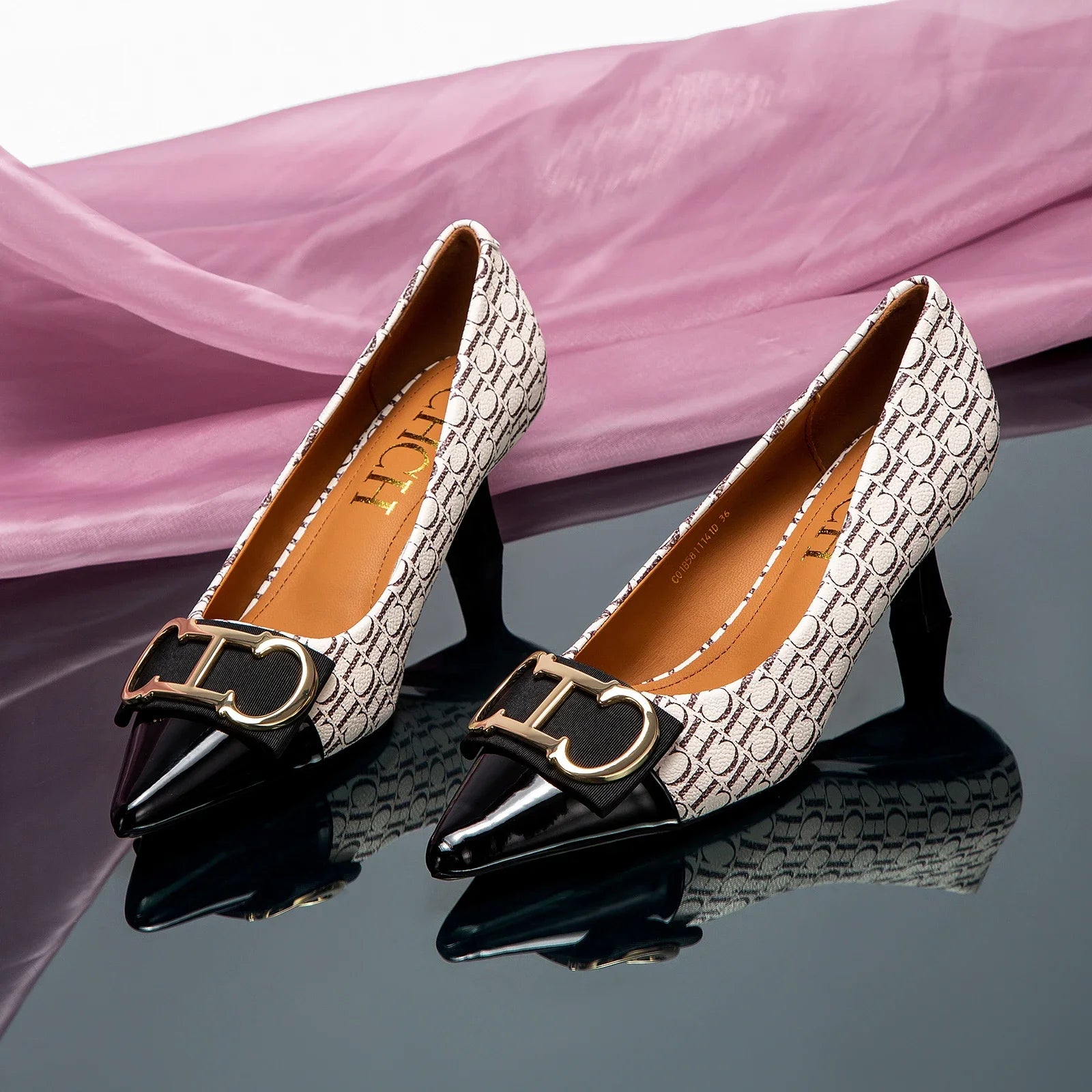 Fine Workmanship Simple Versatile Fashion Women's Single Shoes Classic Style Letter Print Design Women's High Heels Sc08cdd4a5dc94450a34514e3335771c3s Swag N Slay LTD