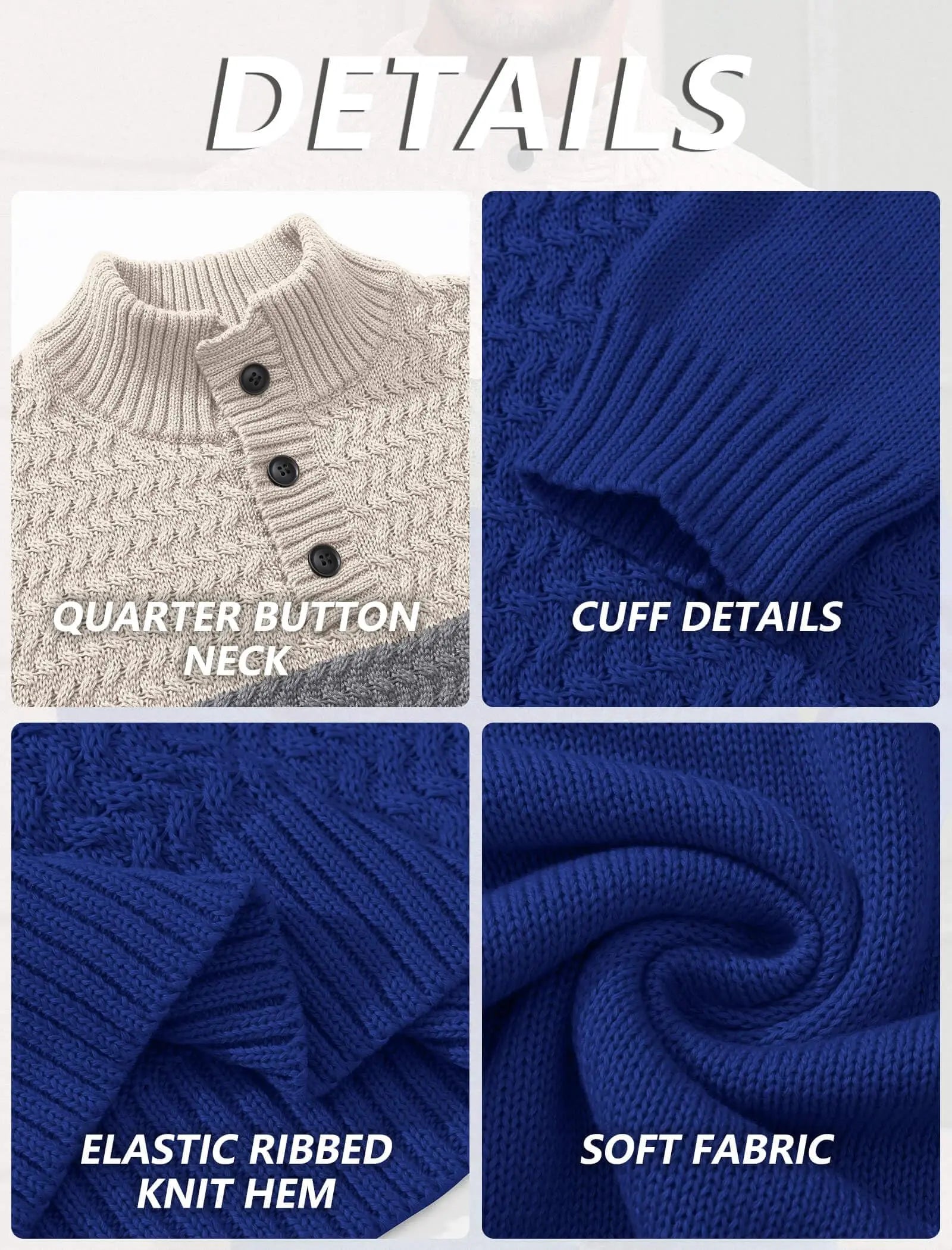 Men's Tri-Button Pullover Sweater Mock Neck Lightweight Casual Fashion Knitted Henley Sweater Sc1d5a9dbef3c467cb01f12974870eafar Swag N Slay LTD