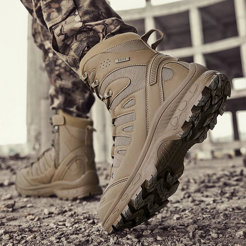 High Top Waterproof Men's Tactical Boots Hiking Shoes Large Size 47 Outdoor Sneakers Hiking Boots Non Slip Motorcycle Boots Men Sc59c1108205b408ea97e7e91a95f276fU Swag N Slay LTD