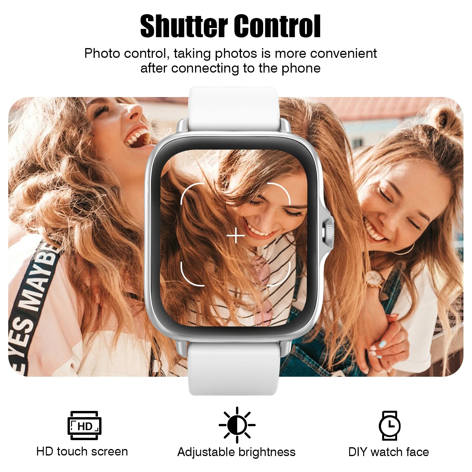 Smartwatch, Wireless Calling/dialing, Message Reminders, Multi-sport Mode, Music Playback, Suitable for IPhone/Android Sc766d9182e394acea043fd887fbacefbB Swag N Slay LTD
