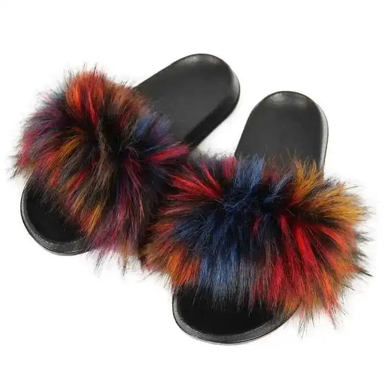 Summer Faux Fur Slippers Women Indoor Furry Fur Slides Female Plush Flip Flops Flats Sandals Casual Fluffy Slipper House Shoes Color 3 Sd175d2f506e04ffba9e71f9b11d4bc4cq Swag N Slay LTD