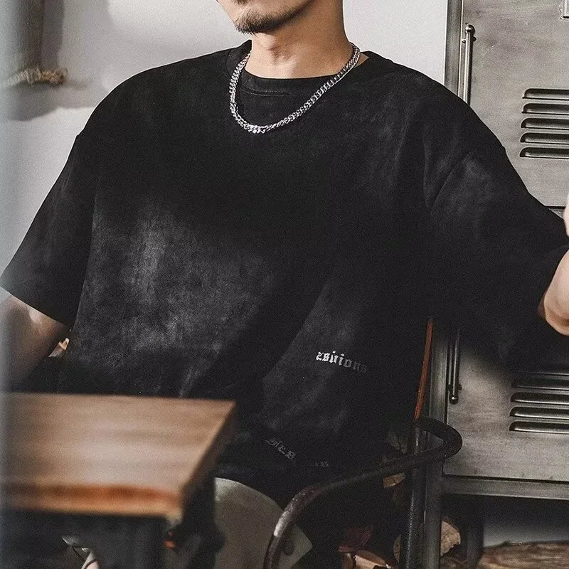 Summer Y2K Vintage Goth Letter Printed Suede T Shirts For Men New Hip Hop Fashion T-Shirt Streetwear Oversized Tee Tops Clothes Sd332e38257524575b937bb9dd6368030r Swag N Slay LTD