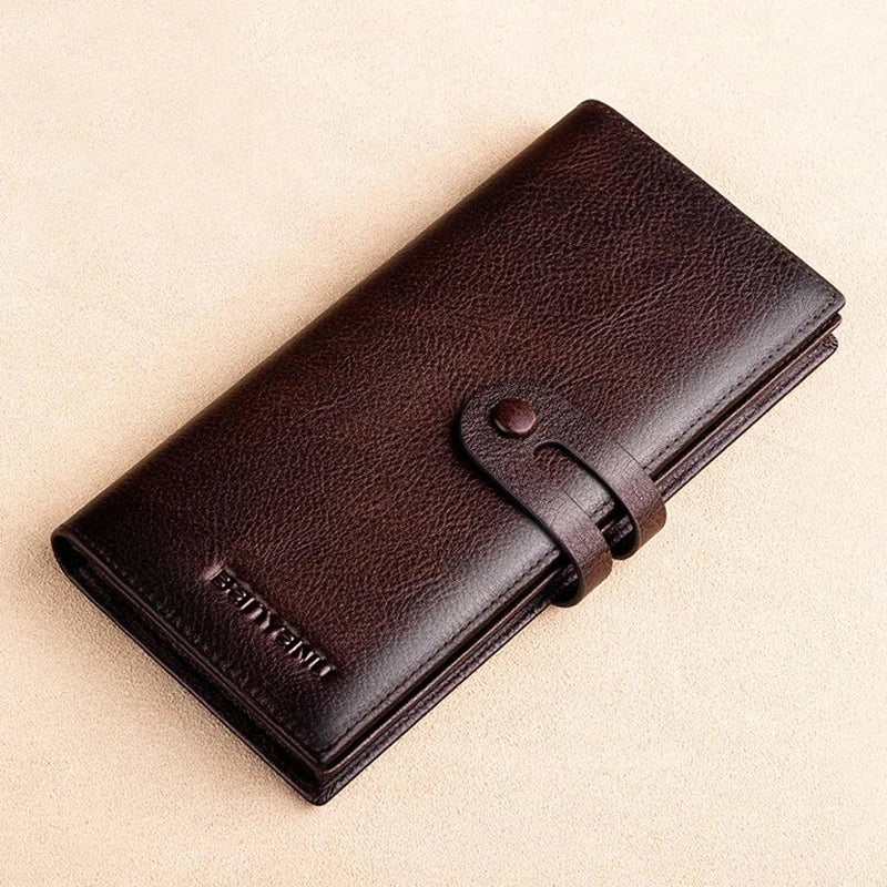 Anti RFID Casual Travel Men Long Wallet Vintage Brown Cow Genuine Leather Card Wallet for Birthday Gift Coffee Sddd38a6cca6440ad9d0abab5755a03a9f Swag N Slay LTD