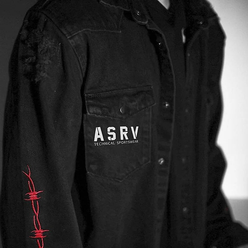 Gym Mens Denim Jacket Fashion Motorcycle Jeans Jackets Men Causal Cotton Black Sports Sweatshirt Fitness Man Outerwear Coat Sdeb41d7ef13149978dddbf7c0778a571a Swag N Slay LTD