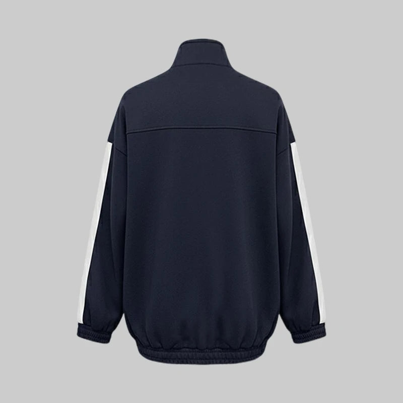 Women Sports Casual Y2k Jacket 2026 Spring Buttoned Striped Coat Female Long Sleeves Vintage Frog Closures Tops Outerwear Sdfd2b50ed78a4ff2977321220b995a27B Swag N Slay LTD