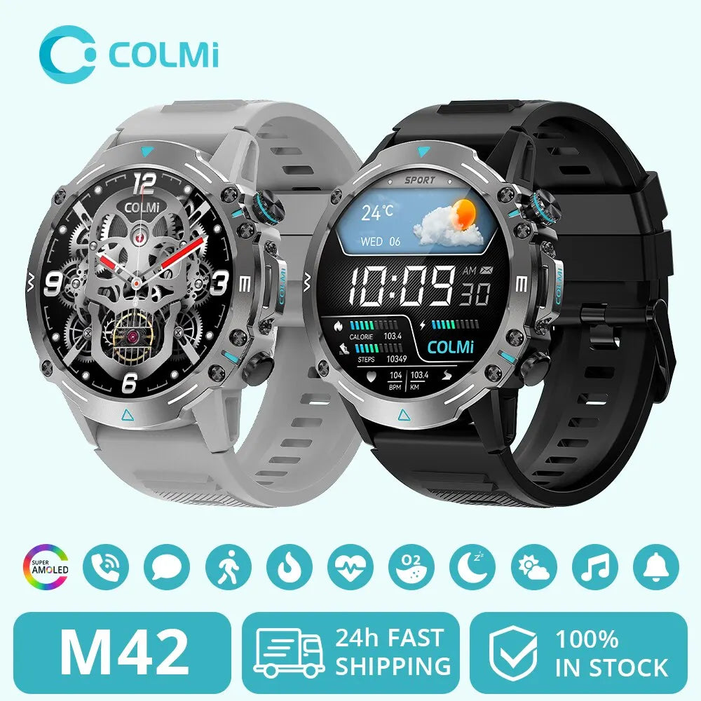 COLMI M42 Smartwatch 1.43'' AMOLED Display 100 Sports Modes Voice Calling Smart Watch Men Women Military Grade Toughness Watch Se066b1b69858499c8997088c1315ab0cq Swag N Slay LTD