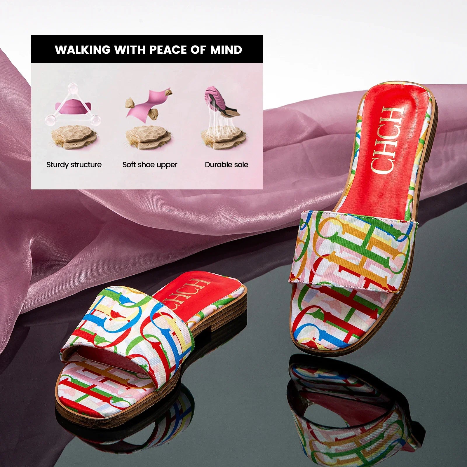 Letter Slippers Retro Design New Women's Shoes Summer Casual Color Fashionable Blocking Design Non Slip Sandals Slippers Se468af7141784ceab80e4c6380eaf53fk Swag N Slay LTD
