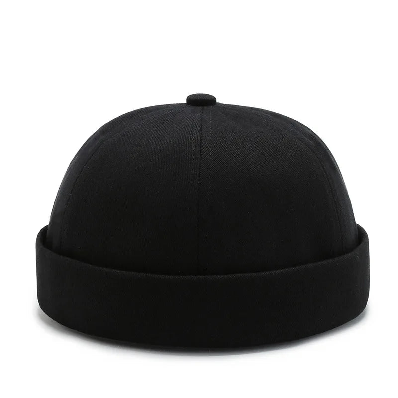 Men Hip Hop Hats Vintage Beanie Hat Summer Adjustable Landlord Hat Trendy Streetwear Docker Cap Women men Brimless Skullies Cap Black-1 Se72638de12f04a6082bb983c3ebd4a23j Swag N Slay LTD