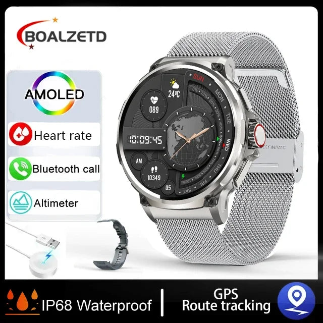 Smart Watch Men 1.85-inch Large Display GPS Sports IP68 Waterproof 2026 New Bluetooth Call Compass Military Smartwatch Gift Hot Sliver mesh For Xiaomi Se79c7bde07dc450d9f784c2eb1cf8d694 Swag N Slay LTD