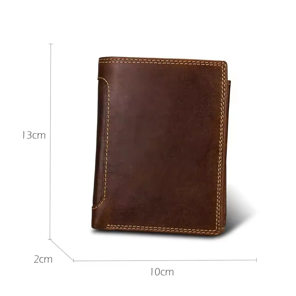 Top Quality New RFID Retro Genuine Leather Men Wallet with Coin Pocket Big Capacity Multi Card Holder Cow Leather Wallet for Men Se92cc72f194c487b8ea69d658b64094aR Swag N Slay LTD