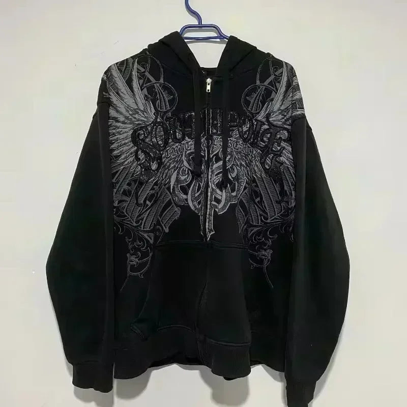 Y2K New American Casual Cherry Blossom Embroidery Zipper Hoodie Men Street Fashion Trend Fleece Padded Sweatshirt Unisex Hoodie 1 7 Seb73b998e0c546ba91e24d6b5943bd0ci Swag N Slay LTD