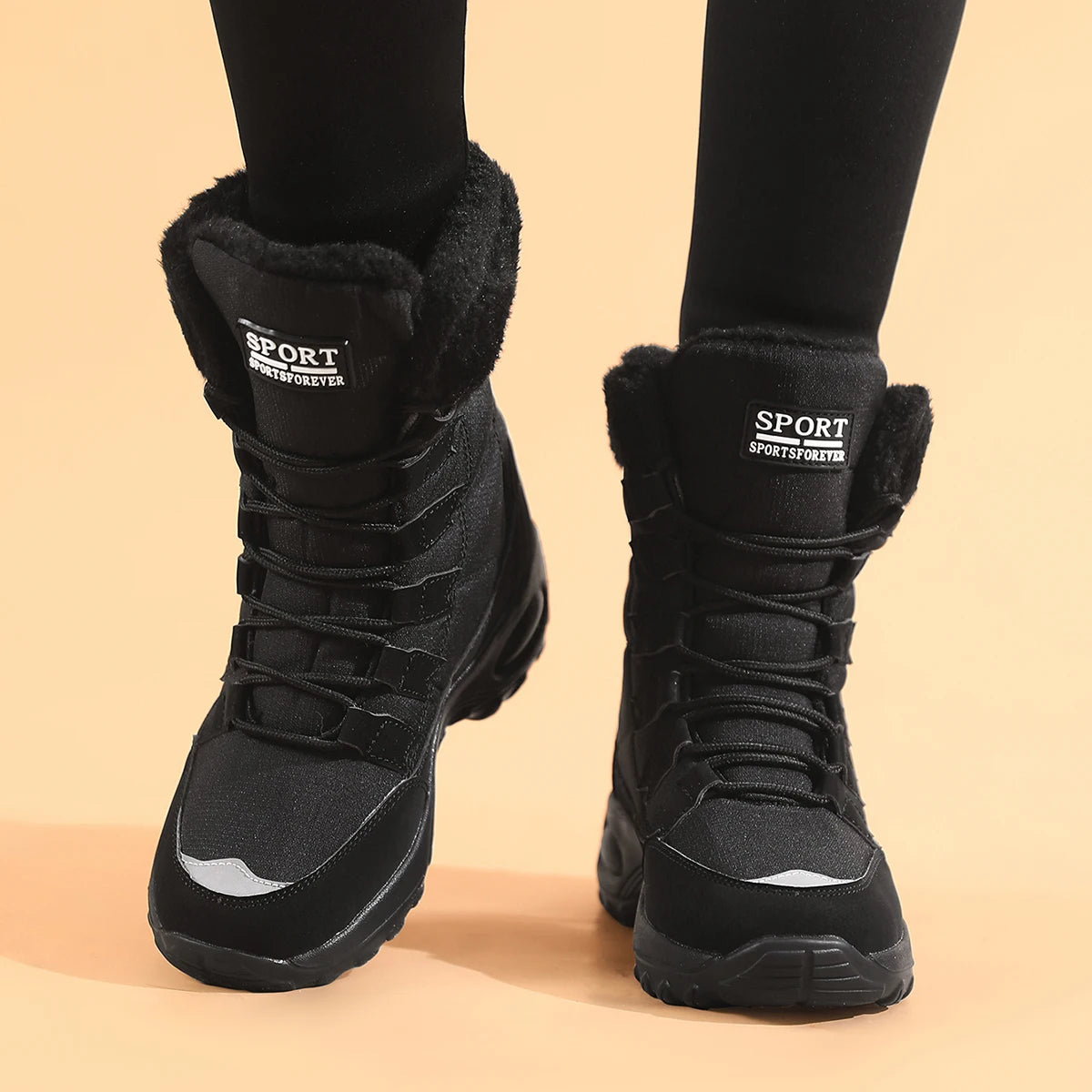 Women's Boots Winter High Quality Keep Warm Mid-Calf Waterproof Snow Boots Women Comfortable Ladies Thigh High Hiking Boots black Seeefbb41217145ffa7c90a2597707cb9i Swag N Slay LTD