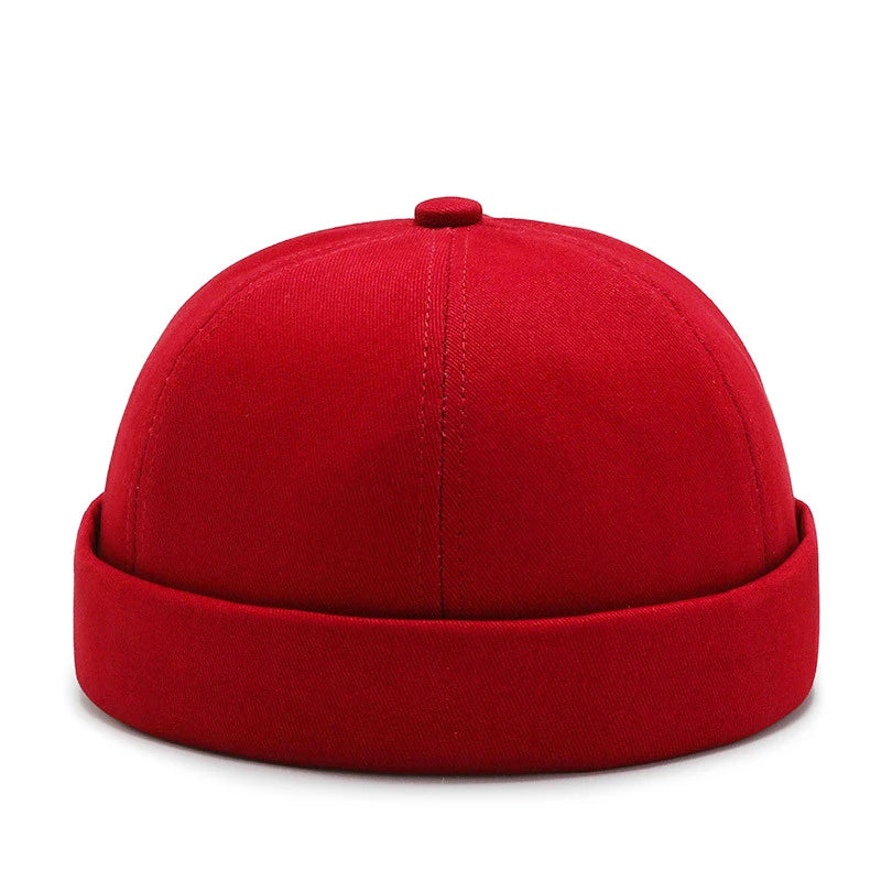 Men Hip Hop Hats Vintage Beanie Hat Summer Adjustable Landlord Hat Trendy Streetwear Docker Cap Women men Brimless Skullies Cap Red-1 Sf4386e7fdd964829acbf81e1b171ea1eE Swag N Slay LTD