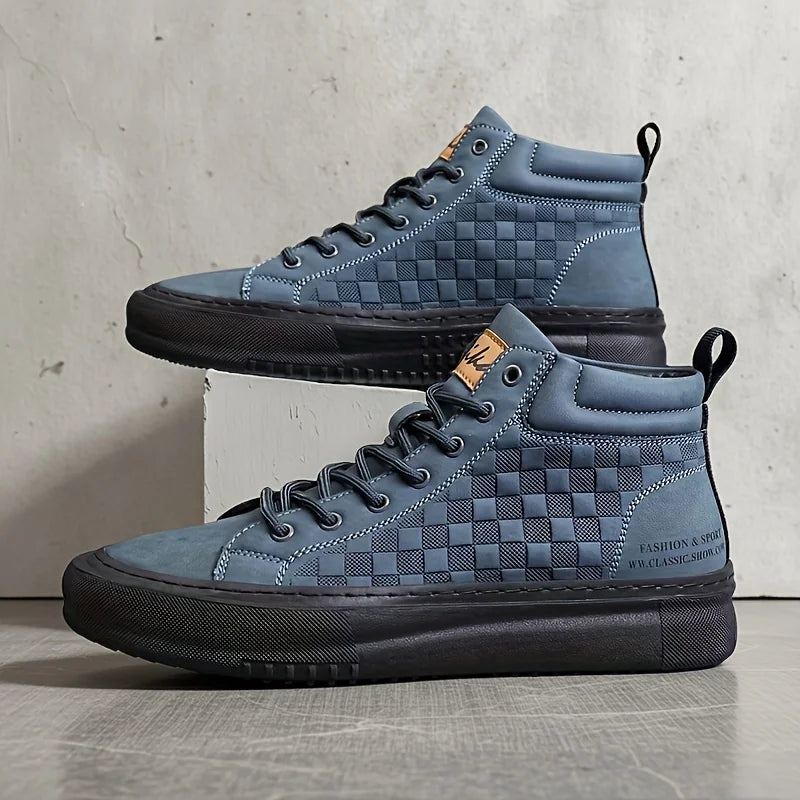 High-Top Lace-Up Men's Shoes, Bubuk Fashionable Casual Sneakers, Versatile Men's Shoes, Men's Casual Sneakers, Everyday Casual Work Shoes, Outdoor Walking Shoes, Lace-Up Casual Men's Shoes Lanse Sf477f1b46be44a96ab6ac5f8fbd5aec0I Swag N Slay LTD