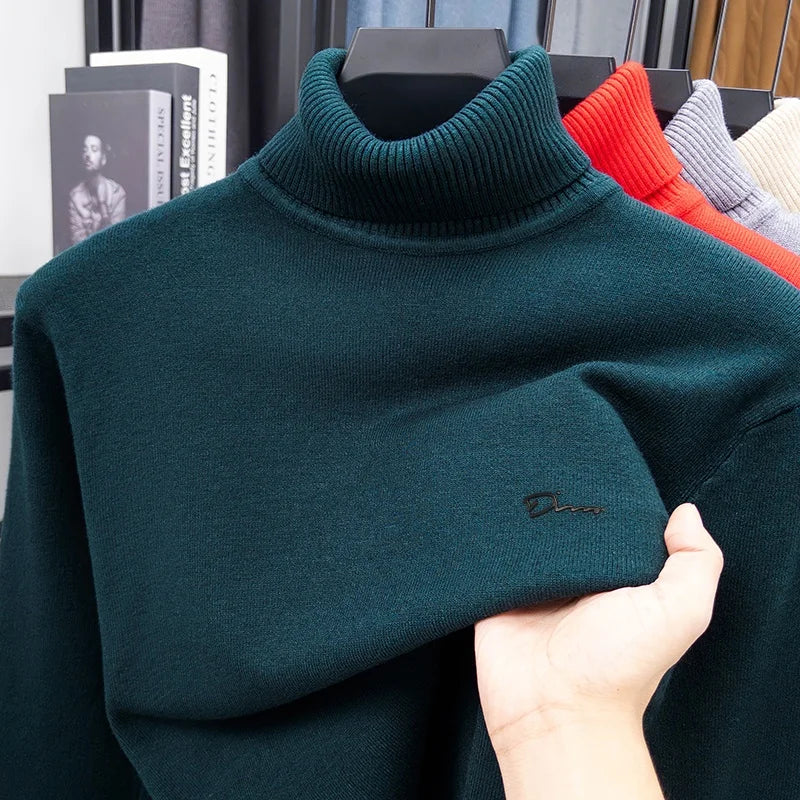 Quality Man Spring Long-Sleeved Knitwear Letter Print High Neck Hot Pullover Versatile Trend Leisure Warm Sweater Men's Clothing molv Sf83774e7c06542298b4e3499c9ce3be7J Swag N Slay LTD