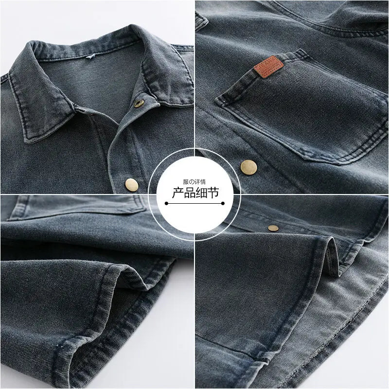 2025 Summer new style Men's short sleeve casual shirts denim Shirt men fashion casual cotton shirts men clothes size M-4XL Sfa8e1f09ef22483eb8671dae5cb2ceb9n Swag N Slay LTD
