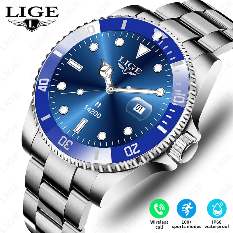 New LIGE Smart Watch Bluetooth Calling 1.27'' Screen Answer Call IP68 Waterproof Sports Digital Business Luxury watches for men Sfa91af9303ad4f2ca6e80394649fa905w Swag N Slay LTD