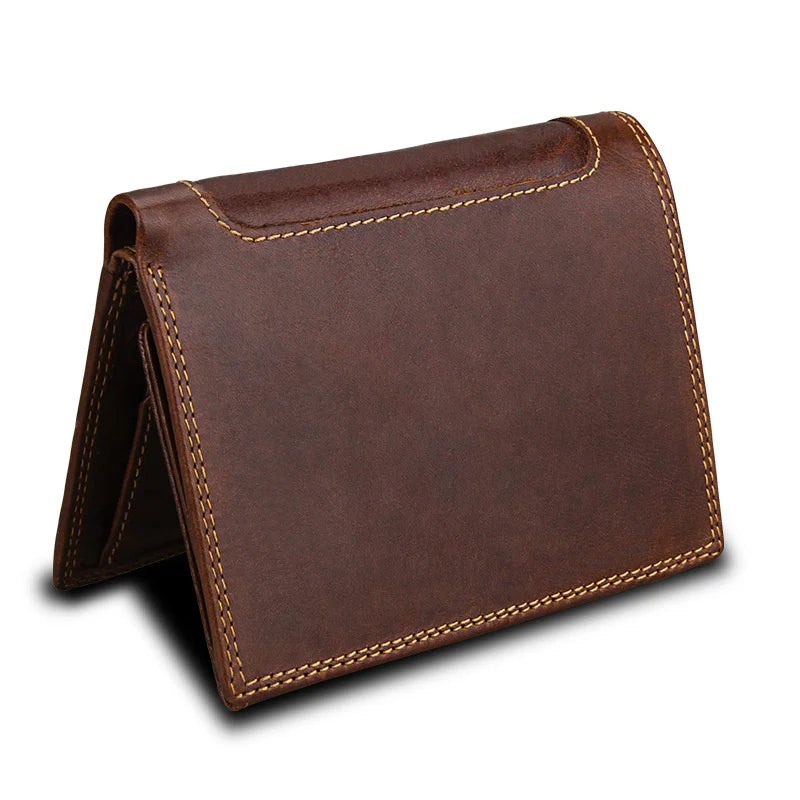 Top Quality New RFID Retro Genuine Leather Men Wallet with Coin Pocket Big Capacity Multi Card Holder Cow Leather Wallet for Men Sfe6c4dbf9add4d919deb786ec69079eeL Swag N Slay LTD