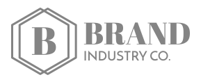 Logo of Brand Industry Co. with a geometric design and letter 'B'.