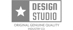 Logo of a design studio with text 'Design Studio' and 'Original Genuine Quality Industry Co.'