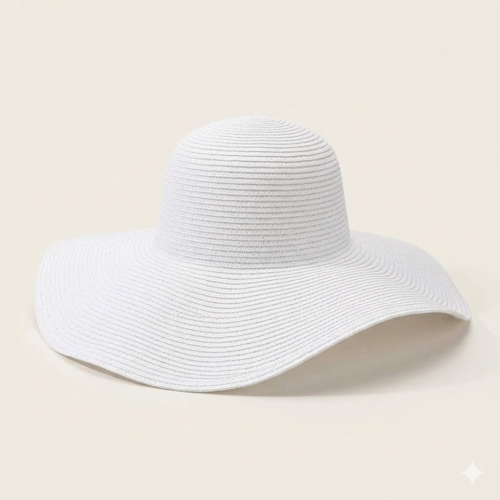 HT3062 Fashion Big Large Wide Brim Hat Solid Plain Floppy Beach Sun Hat Packable Summer Hats for Women Lady Straw Hat Beach Cap unnamed__12 Swag N Slay LTD