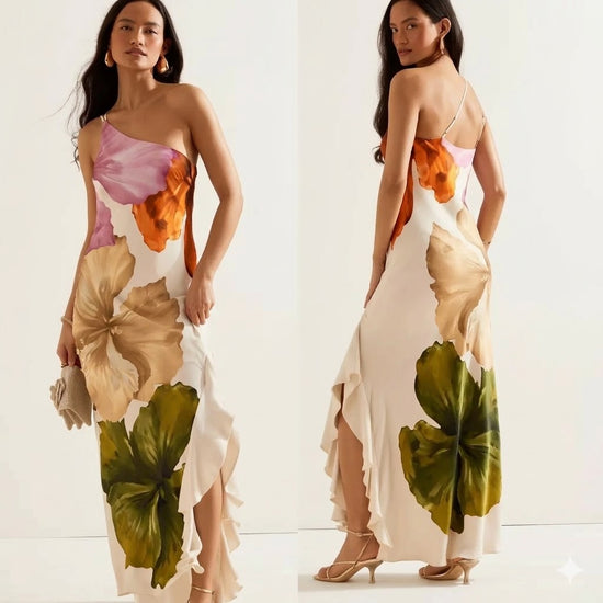 VEITCHE Fashion Women Printed Curling Edge Long Dresses Irregular One Shoulder Open Fork Gown Women Summer 2025 Party Vestidos unnamed__7 Swag N Slay LTD