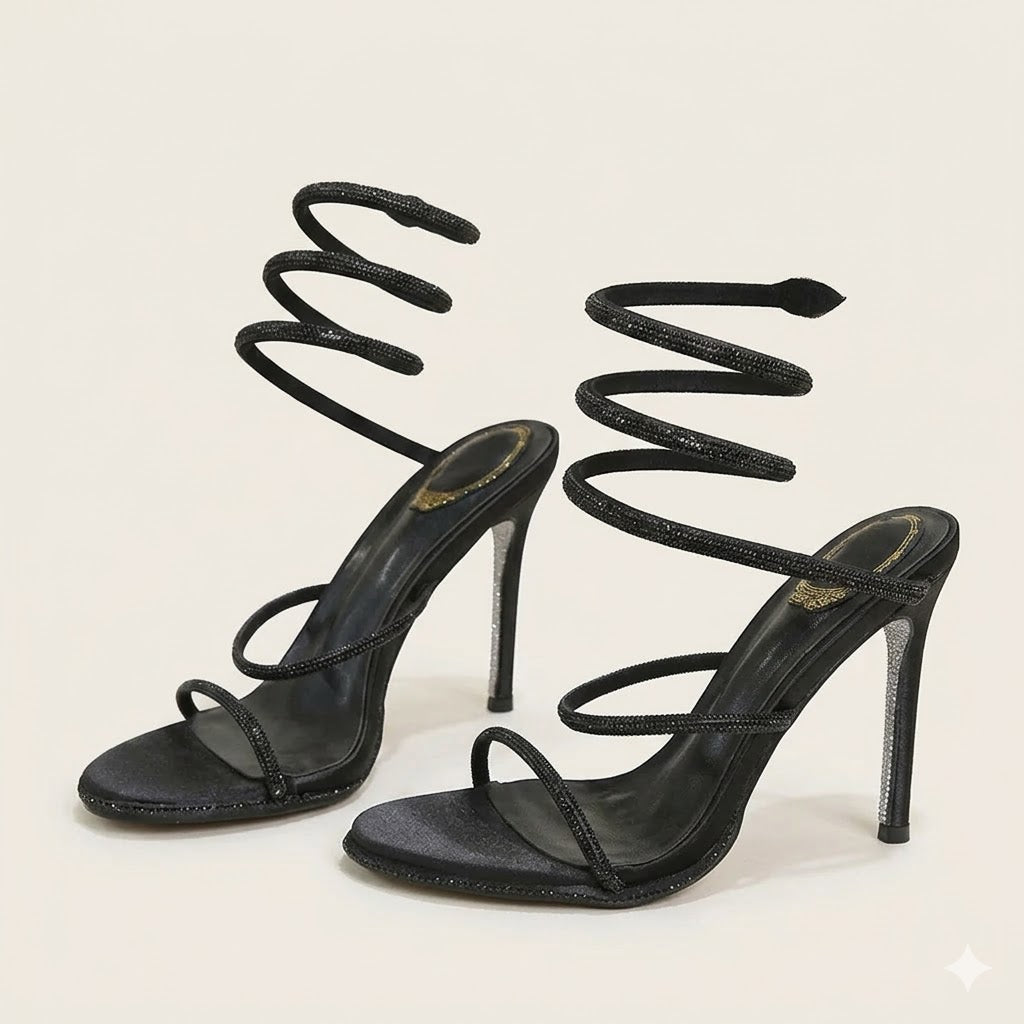 Eilyken Fashion Style Crystal Diamond Ankle Strap Women Sandals Sexy Open Toe Thin High Heels Nightclub Banquet Party Shoes unnamed__8 Swag N Slay LTD